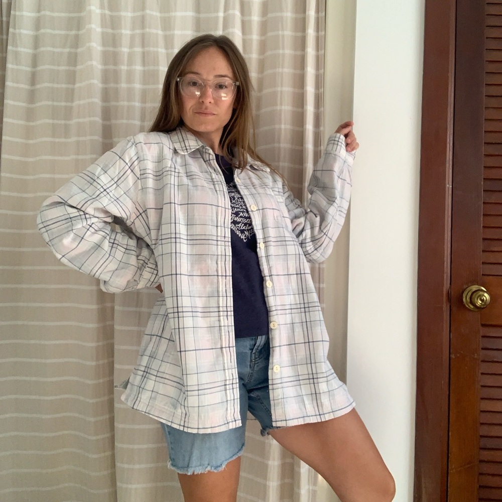 L.L. Bean Fleece Lined Flannel Button Down